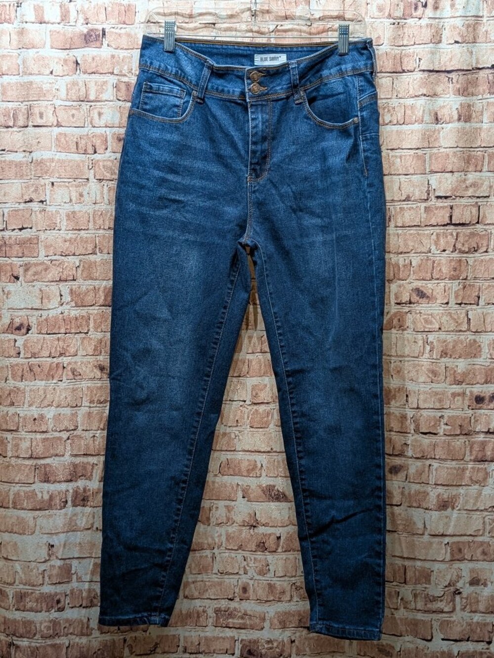 Blue Savvy Dark Blue High-Waist Skinny Jeans Size 15/32